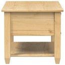 vidaXL Corona tömör fenyőfa dohányzóasztal fiókokkal 85 x 50 x 45 cm