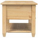 vidaXL Corona tömör fenyőfa dohányzóasztal fiókokkal 100x48x45 cm