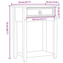 vidaXL Corona tömör fenyőfa konzolasztal 55 x 35 x 73 cm
