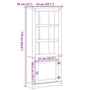 vidaXL Corona tömör fenyőfa magasszekrény 74 x 38 x 170 cm