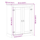 vidaXL Corona tömör fenyőfa cipőszekrény 86 x 38,5 x 108 cm