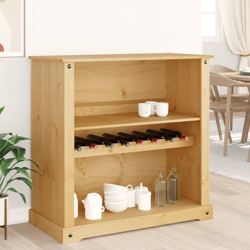 vidaXL Corona tömör fenyőfa bortároló szekrény 107,5x51x105,5 cm