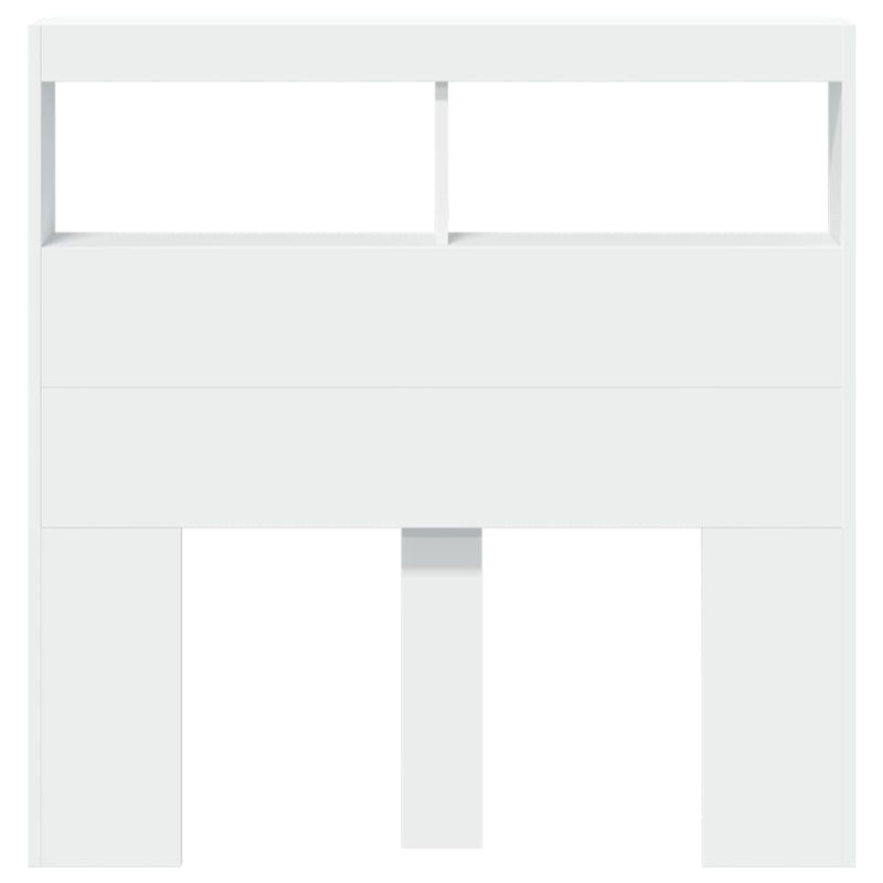 vidaXL fehér áthidalószekrény LED-világítással 100 x 17 x 102 cm