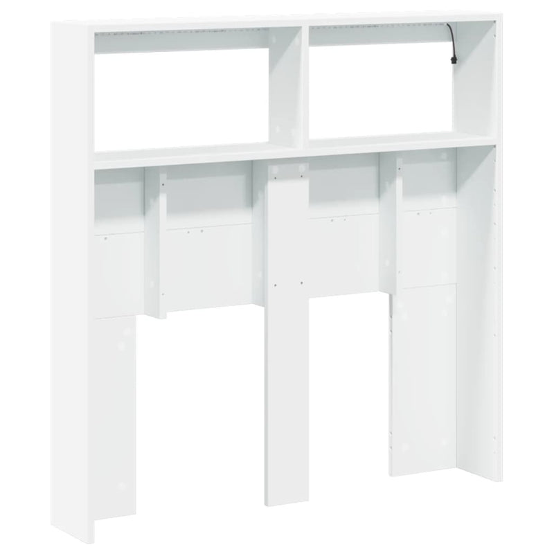 vidaXL fehér áthidalószekrény LED-világítással 100 x 17 x 102 cm