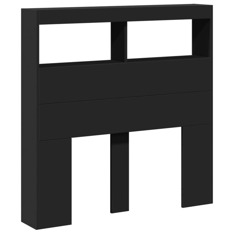 vidaXL fekete áthidalószekrény LED-világítással 100 x 17 x 102 cm