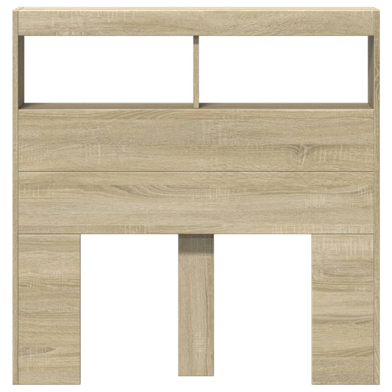 vidaXL sonoma tölgy színű áthidalószekrény LED-ekkel 100 x 17 x 102 cm