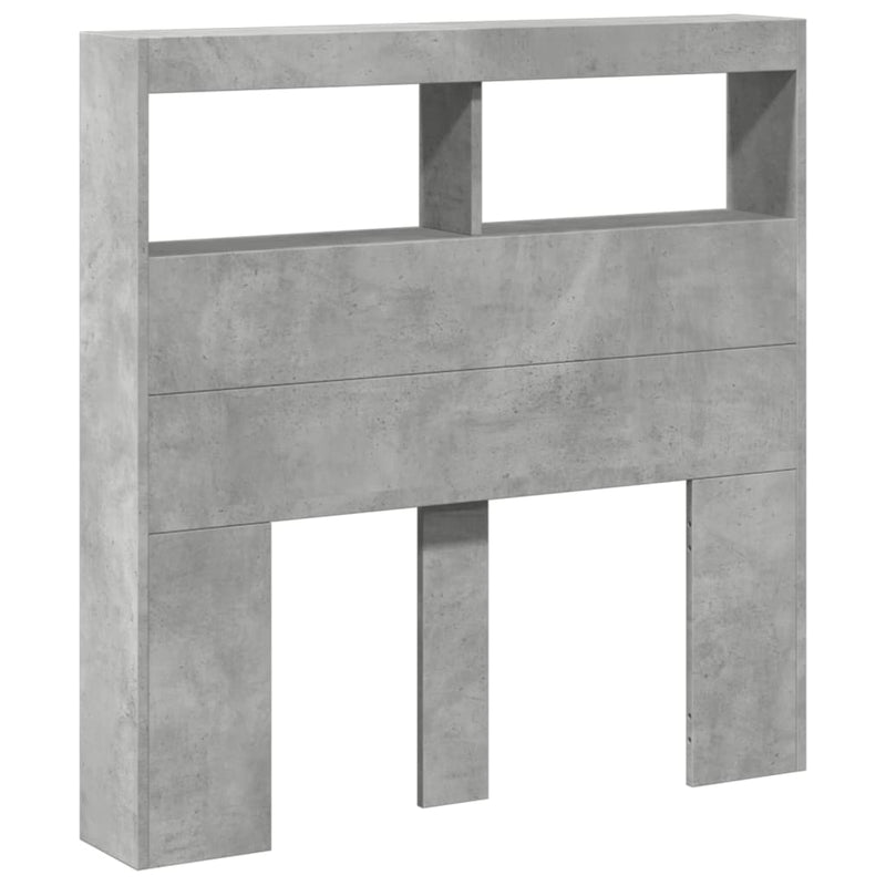 vidaXL betonszürke áthidalószekrény LED-világítással 100 x 17 x 102 cm