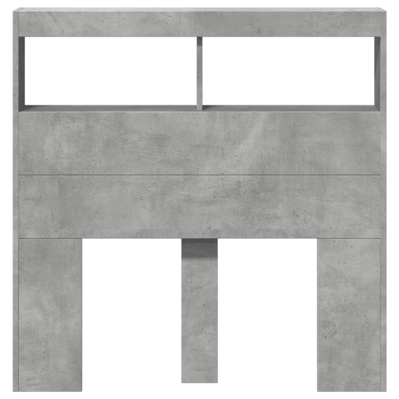 vidaXL betonszürke áthidalószekrény LED-világítással 100 x 17 x 102 cm