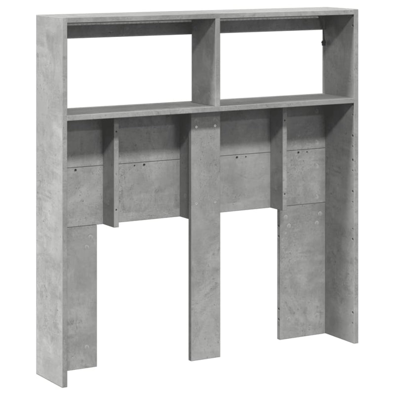 vidaXL betonszürke áthidalószekrény LED-világítással 100 x 17 x 102 cm
