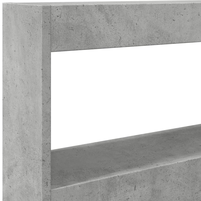 vidaXL betonszürke áthidalószekrény LED-világítással 100 x 17 x 102 cm