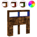 vidaXL füstös tölgy színű áthidalószekrény LED-ekkel 100 x 17 x 102 cm