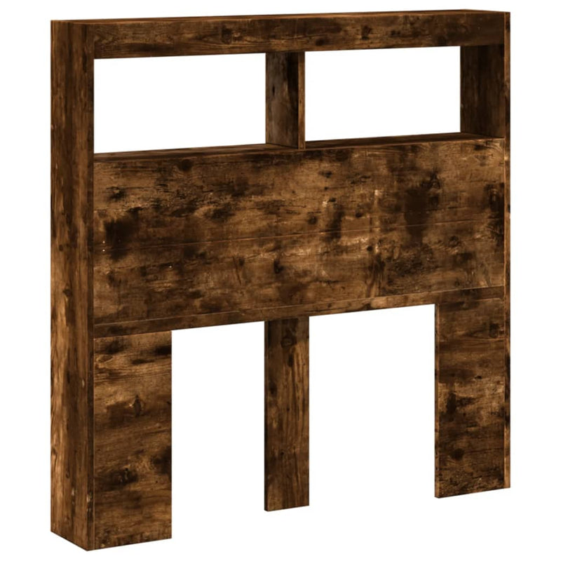 vidaXL füstös tölgy színű áthidalószekrény LED-ekkel 100 x 17 x 102 cm