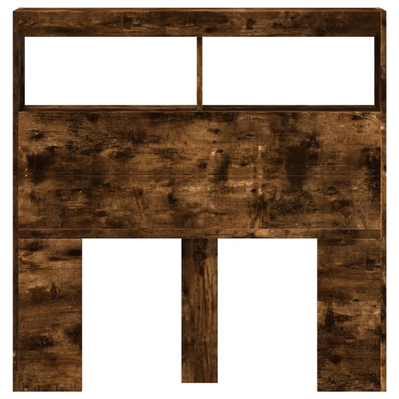 vidaXL füstös tölgy színű áthidalószekrény LED-ekkel 100 x 17 x 102 cm