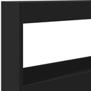 vidaXL fekete áthidalószekrény LED-világítással 120 x 17 x 102 cm