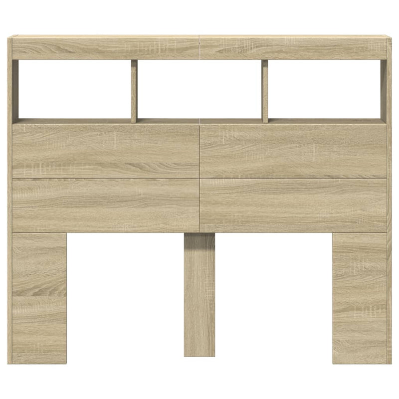 vidaXL sonoma tölgy színű áthidalószekrény LED-ekkel 120 x 17 x 102 cm
