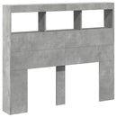 vidaXL betonszürke áthidalószekrény LED-világítással 120x17x102 cm