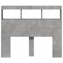 vidaXL betonszürke áthidalószekrény LED-világítással 120x17x102 cm