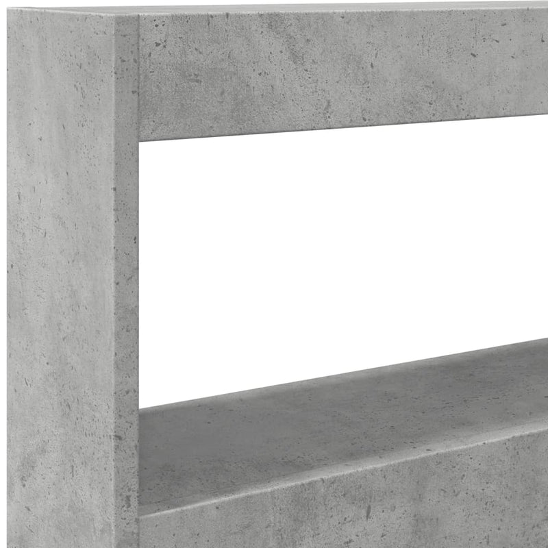 vidaXL betonszürke áthidalószekrény LED-világítással 120x17x102 cm
