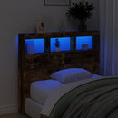 vidaXL füstös tölgy színű áthidalószekrény LED-ekkel 120x17x102 cm