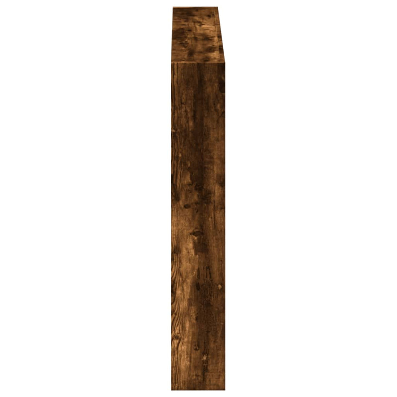 vidaXL füstös tölgy színű áthidalószekrény LED-ekkel 120x17x102 cm