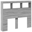vidaXL szürke sonoma színű áthidalószekrény LED-ekkel 120 x 17 x 102cm