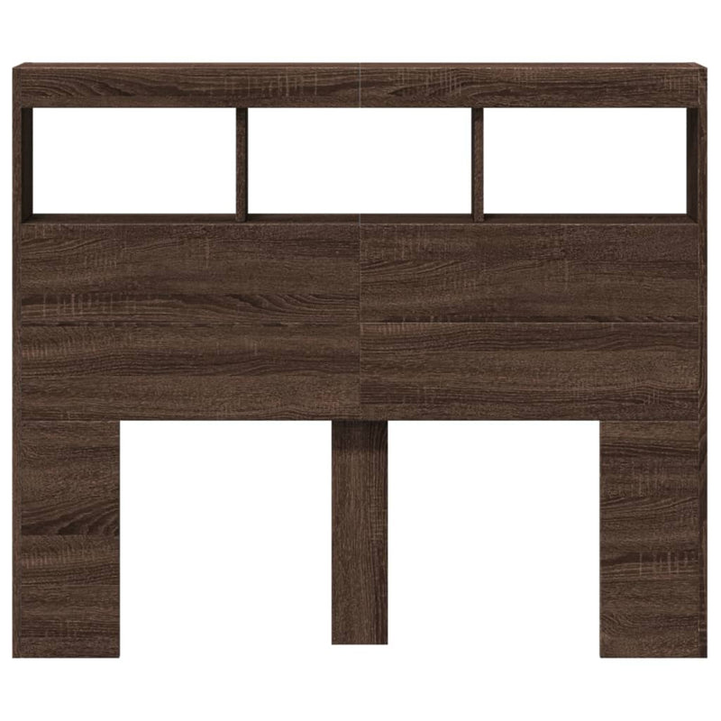 vidaXL barna tölgy színű áthidalószekrény LED-ekkel 120 x 17 x 102 cm