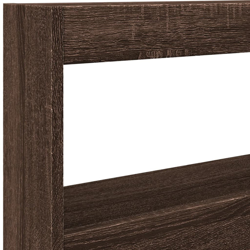 vidaXL barna tölgy színű áthidalószekrény LED-ekkel 120 x 17 x 102 cm