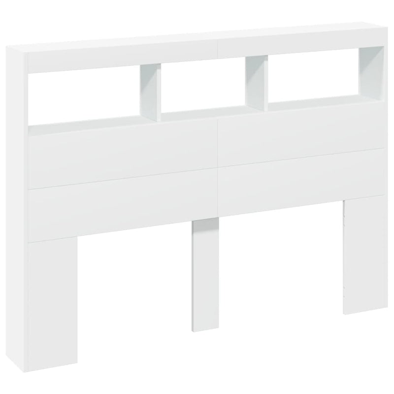 vidaXL fehér áthidalószekrény LED-világítással 140 x 17 x 102 cm