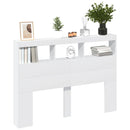 vidaXL fehér áthidalószekrény LED-világítással 140 x 17 x 102 cm