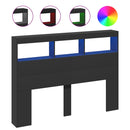 vidaXL fekete áthidalószekrény LED-világítással 140 x 17 x 102 cm