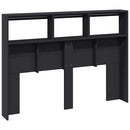 vidaXL fekete áthidalószekrény LED-világítással 140 x 17 x 102 cm