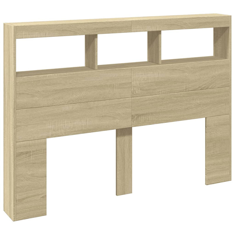 vidaXL sonoma tölgy színű áthidalószekrény LED-ekkel 140 x 17 x 102 cm