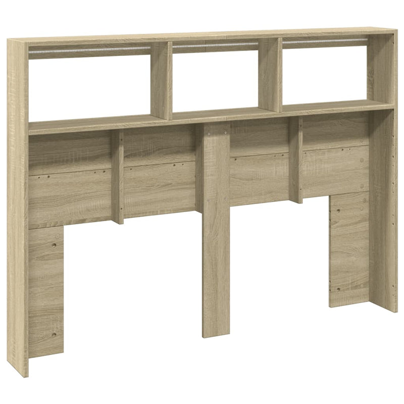vidaXL sonoma tölgy színű áthidalószekrény LED-ekkel 140 x 17 x 102 cm