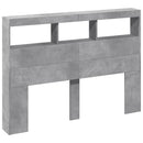 vidaXL betonszürke áthidalószekrény LED-világítással 140 x 17 x 102 cm