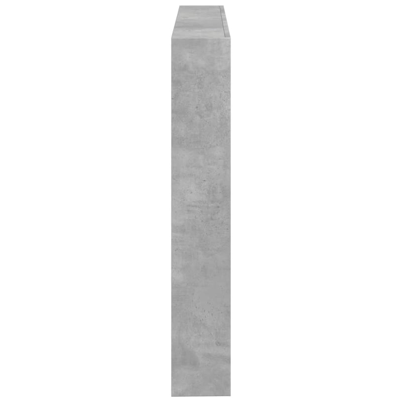 vidaXL betonszürke áthidalószekrény LED-világítással 140 x 17 x 102 cm