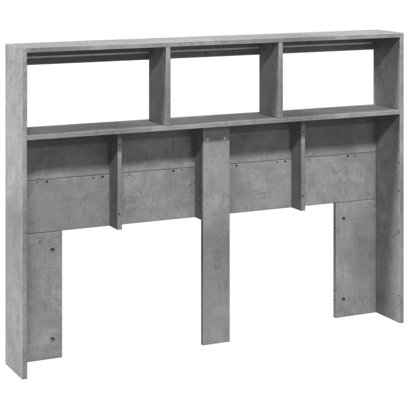 vidaXL betonszürke áthidalószekrény LED-világítással 140 x 17 x 102 cm