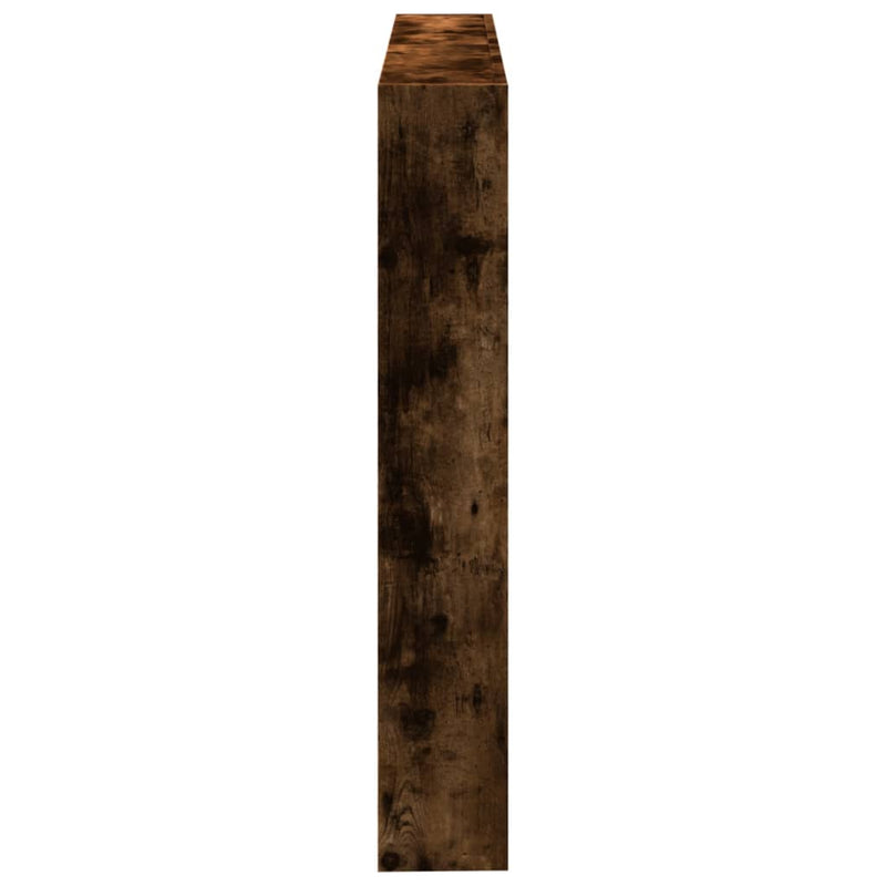 vidaXL füstös tölgy színű áthidalószekrény LED-ekkel 140x17x102 cm