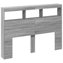 vidaXL szürke sonoma színű áthidalószekrény LED-ekkel 140 x 17 x 102cm