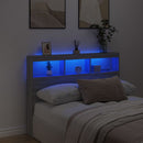 vidaXL szürke sonoma színű áthidalószekrény LED-ekkel 140 x 17 x 102cm