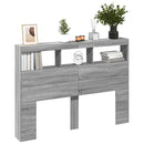 vidaXL szürke sonoma színű áthidalószekrény LED-ekkel 140 x 17 x 102cm