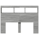 vidaXL szürke sonoma színű áthidalószekrény LED-ekkel 140 x 17 x 102cm