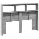 vidaXL szürke sonoma színű áthidalószekrény LED-ekkel 140 x 17 x 102cm