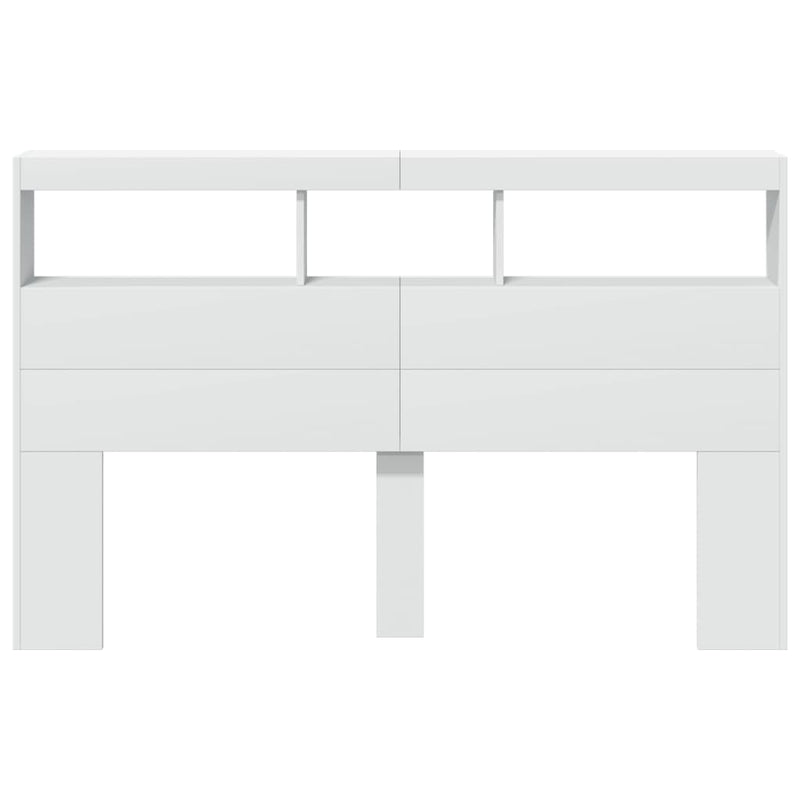 vidaXL fehér áthidalószekrény LED-világítással 160 x 17 x 102 cm