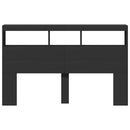 vidaXL fekete áthidalószekrény LED-világítással 160 x 17 x 102 cm