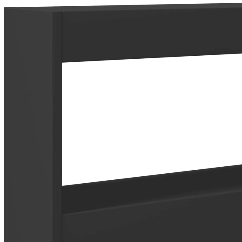 vidaXL fekete áthidalószekrény LED-világítással 160 x 17 x 102 cm