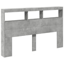 vidaXL betonszürke áthidalószekrény LED-világítással 160 x 17 x 102 cm