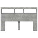 vidaXL betonszürke áthidalószekrény LED-világítással 160 x 17 x 102 cm