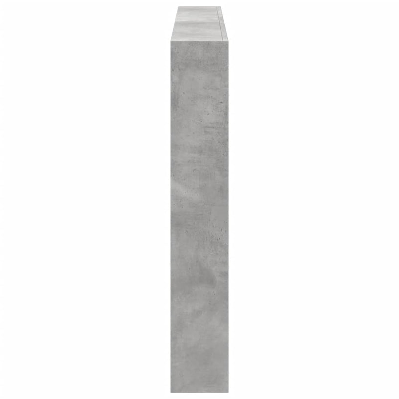 vidaXL betonszürke áthidalószekrény LED-világítással 160 x 17 x 102 cm