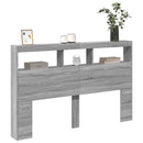 vidaXL szürke sonoma színű áthidalószekrény LED-ekkel 160 x 17 x 102cm