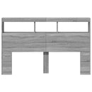 vidaXL szürke sonoma színű áthidalószekrény LED-ekkel 160 x 17 x 102cm